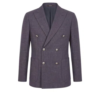 Peserico Blue Wool Men's Jacket In Pink
