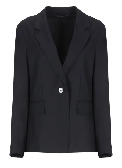 Peserico Blue Wool Single Breasted Blazer