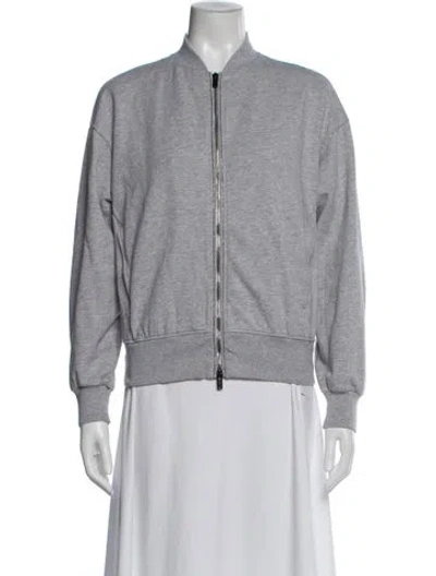 Pre-owned Peserico Bomber Jacket In Gray