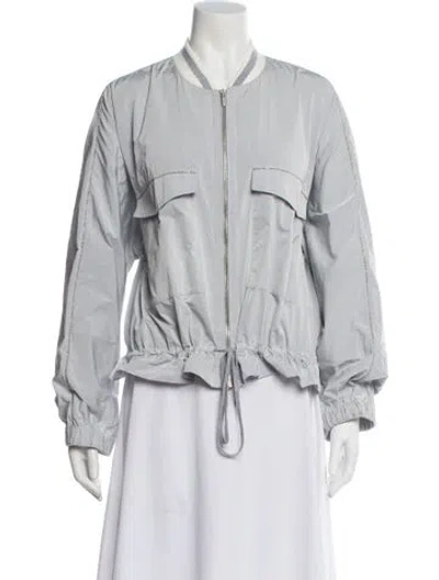 Pre-owned Peserico Bomber Jacket In Gray