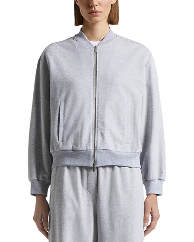 Peserico Bomber Sweatshirt In Lunar Gray