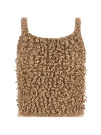 Peserico Square-neck Camisole In Brown