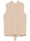 Peserico Bow-fastening Top In Neutrals