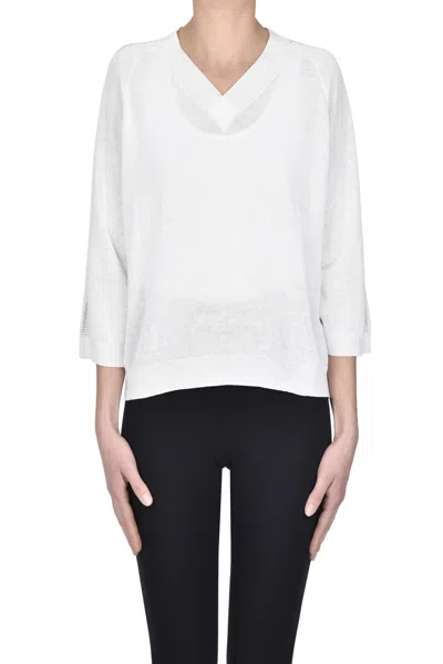 Peserico Boxy Pullover In White