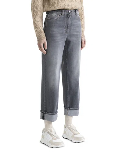 Peserico Boyfriend Jeans In Gray