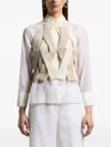Peserico Braided Knit Vest In Multi