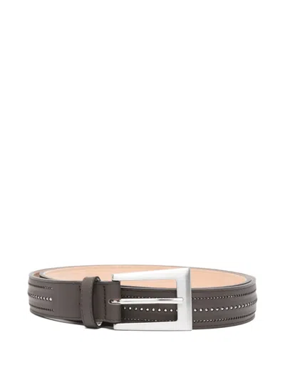 Peserico 스터드 레더 벨트 In Brown