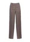 Peserico Brown Bright Light Point Pants In Brown