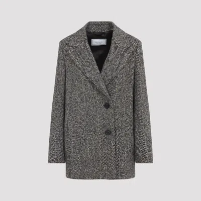 Peserico Cappotto Corto Marrone In Gray