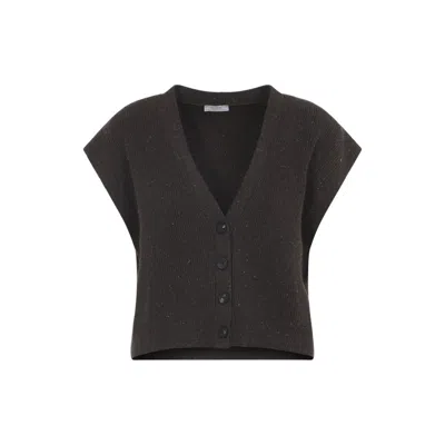 PESERICO BROWN SPECKLED EFFECT KNITWEAR