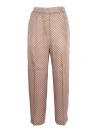 PESERICO BROWN TROUSERS WITH POLKA DOTS