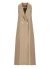 Peserico Linen And Viscose Midi Dress With Lapel Collar
