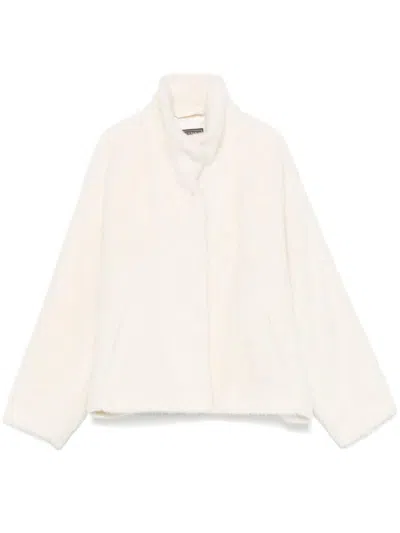 Peserico Brushed-finish Jacket In Neutrals