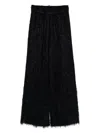 Peserico Brushed-finish Trousers In Black
