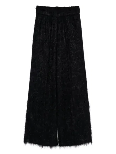 Peserico Brushed-finish Trousers In Black