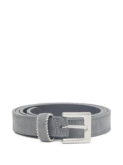 Peserico Buckle-fastening Suede Belt In Gray