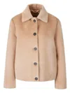 Peserico Button-closure Jacket In Pink