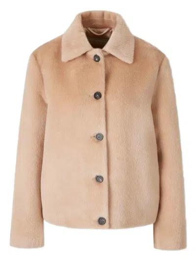 Peserico Button-closure Jacket In Pink