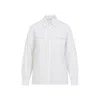 Peserico Concealed Button Long Sleeve Blouse In White