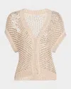 PESERICO BUTTON-DOWN OPEN KNIT SWEATER