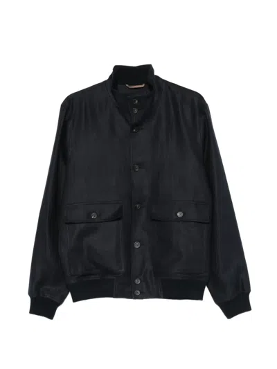 Peserico Button Flap-pocket Jacket In Black