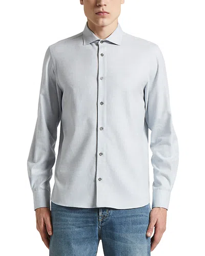 Peserico Button Front Shirt In Blue