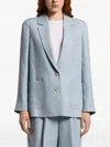 Peserico Button Patch-pocket Blazer In Blue