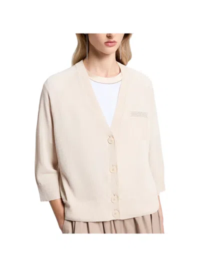 Peserico Button Raglan Sleeve Cardigan In Purple