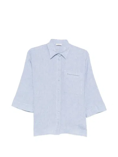 Peserico Button Shirt In Blue