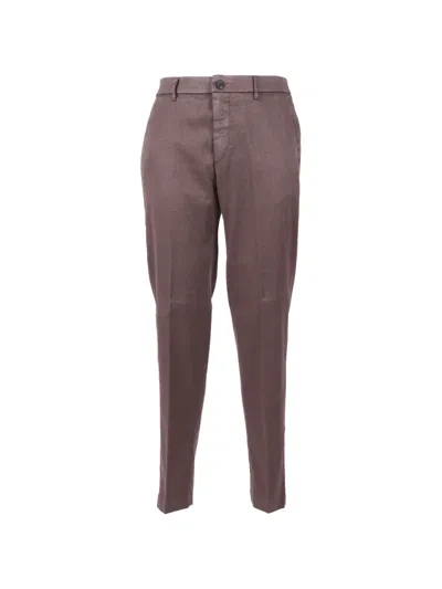 Peserico Button Trousers In Brown