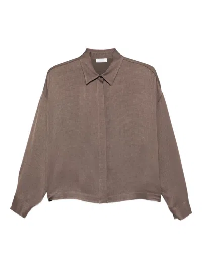 Peserico Button-up Shirt In Brown