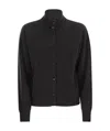 Peserico Button-fastening High-neck Cardigan In Black