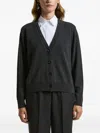 Peserico Button V-neck Sweater In Gray