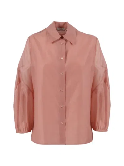 Peserico Buttoned Blouse In Pink