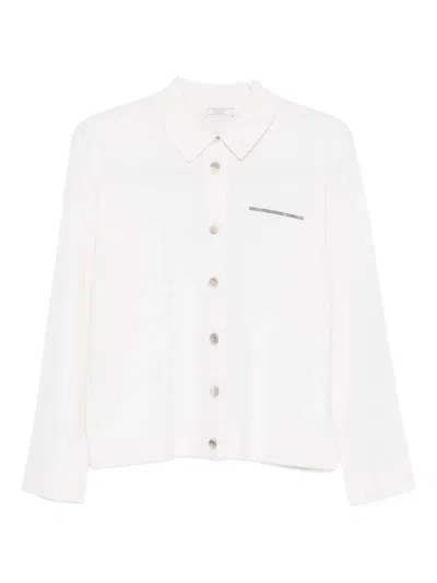 Peserico Buttoned Cardigan In White