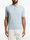 Peserico Buttoned Polo In Blue