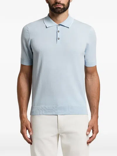 Peserico Buttoned Polo In Blue