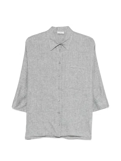 Peserico Buttoned Shirt In Gray