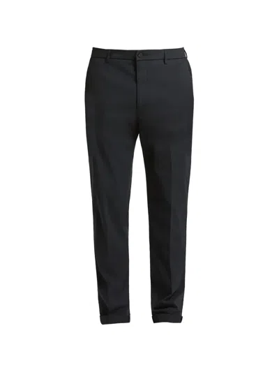 Peserico Button-fastening Cotton Chino Trousers In Black