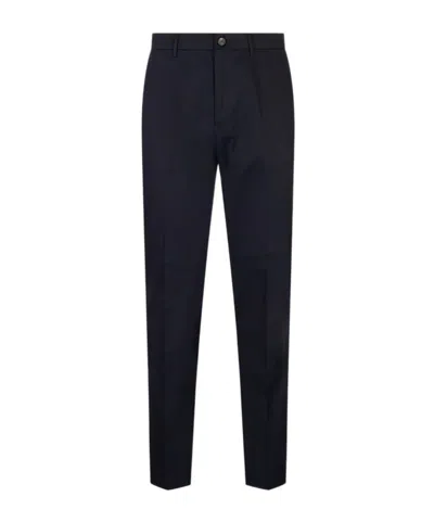 Peserico Button-fastening Cotton Chino Trousers In Black