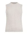Peserico Cable-knit Mock-neck Vest In White
