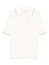 Peserico Cable-knit Polo Shirt In White