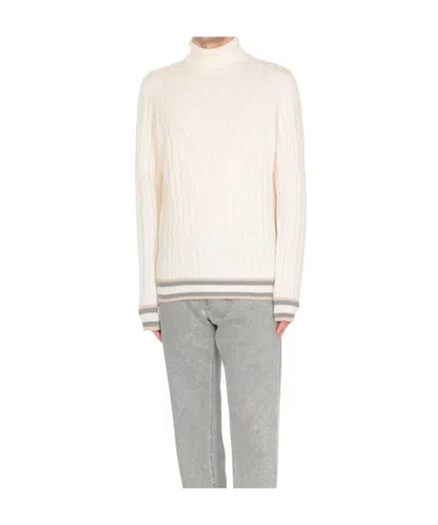 Peserico Cable-knit Sweater In Neutral
