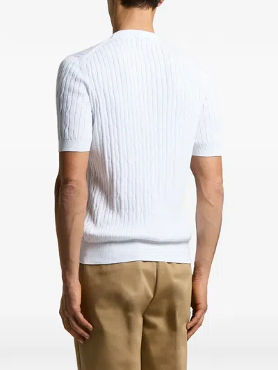 Peserico Cable-knit T-shirt In White