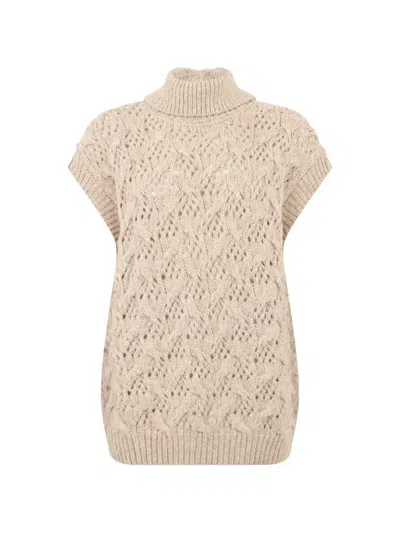 Peserico Cable-knit Vest In Multi
