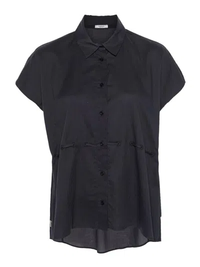 Peserico Short Sleeve Shirt In Black