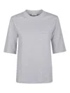 Peserico Relaxed Fit Grey Cotton Blend Shirt