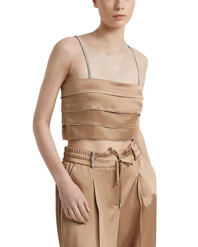 Peserico Camisole Top In Camel