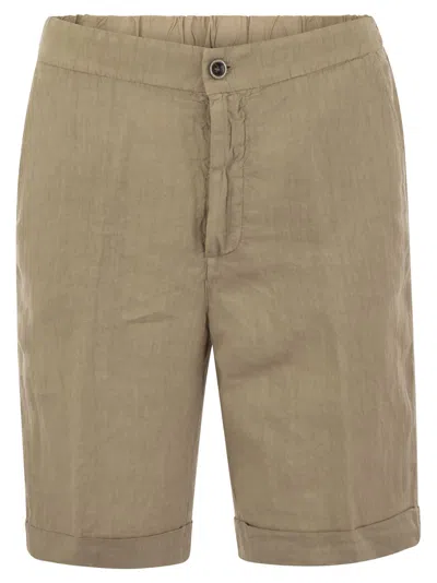 Peserico Canvas Shorts In Beige