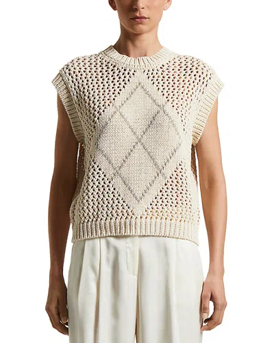 Peserico Cap Sleeve Sweater In Quartz Sand
